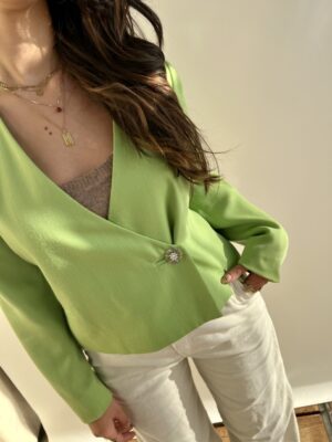 Italian Wool Blazer Lime Green M/L