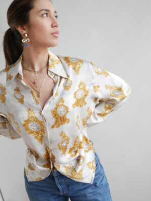 Exclusive Vintage designer ESCADA blouse Viscose M/L