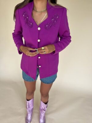 Purple & Pearls Jersey Jacket M/L