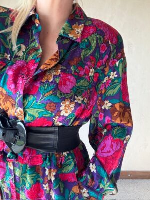 Silk floral dress L/XL