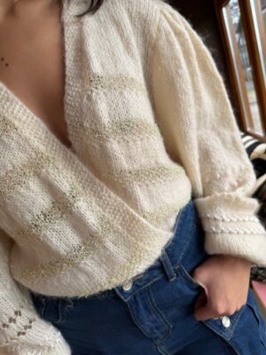 Knit Gold Stripe vest M/L