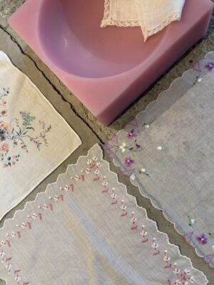 Floral vintage zakdoekjes set van 4