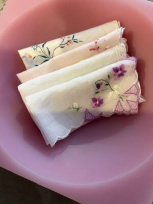 Floral vintage zakdoekjes set van 4