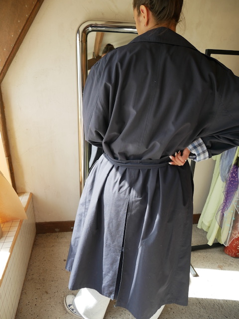 Oversized Navy Trench Coat S/M - Afbeelding 6