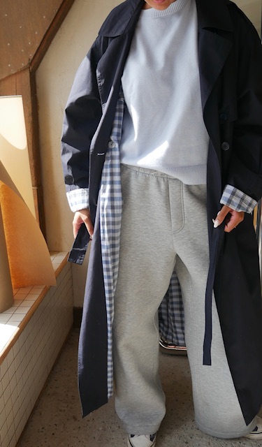 Oversized Navy Trench Coat S/M - Afbeelding 4