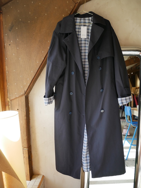 Oversized Navy Trench Coat S/M - Afbeelding 7