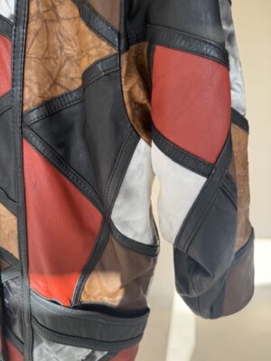 Patchwork Leather Statement Jacket